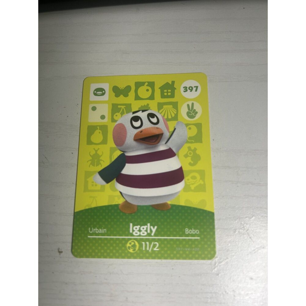 Iggly #397 Animal Crossing Series 4 Amiibo Cards Nintendo